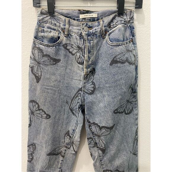 Pacsun Buttlerfly High Rise Straight Jeans Size 25 - Picture 6 of 13